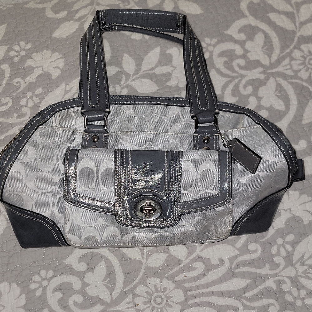 Coach Black and Gray Shoulder Bag